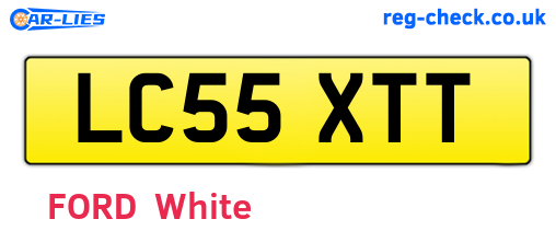 LC55XTT are the vehicle registration plates.