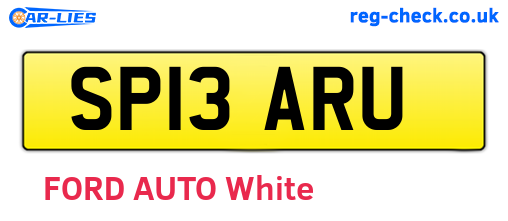 SP13ARU are the vehicle registration plates.