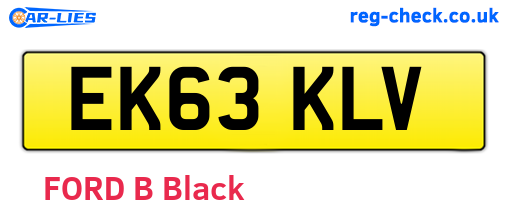 EK63KLV are the vehicle registration plates.