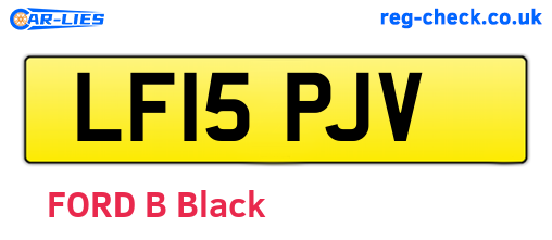 LF15PJV are the vehicle registration plates.