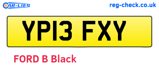 YP13FXY are the vehicle registration plates.