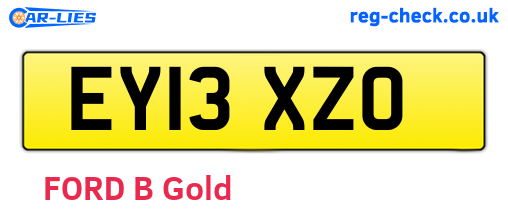 EY13XZO are the vehicle registration plates.