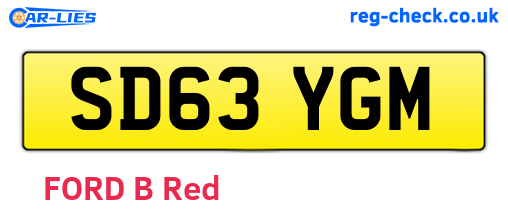 SD63YGM are the vehicle registration plates.
