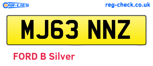 MJ63NNZ are the vehicle registration plates.