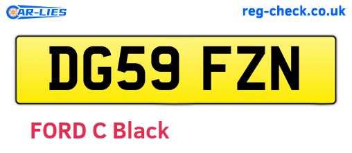 DG59FZN are the vehicle registration plates.