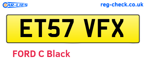 ET57VFX are the vehicle registration plates.