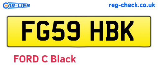 FG59HBK are the vehicle registration plates.