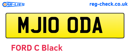 MJ10ODA are the vehicle registration plates.