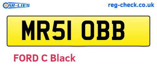 MR51OBB are the vehicle registration plates.