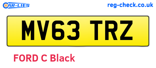 MV63TRZ are the vehicle registration plates.