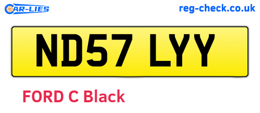 ND57LYY are the vehicle registration plates.