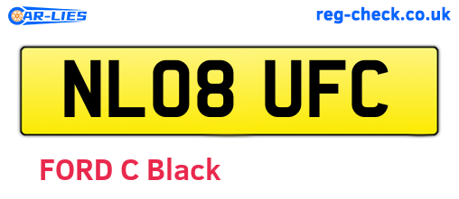 NL08UFC are the vehicle registration plates.