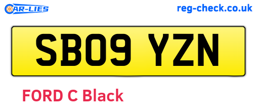 SB09YZN are the vehicle registration plates.