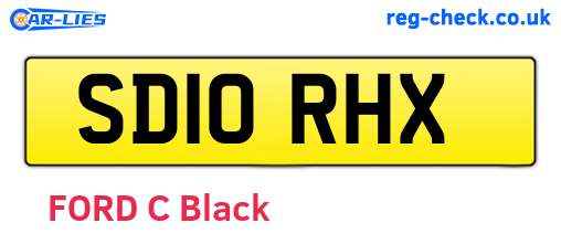 SD10RHX are the vehicle registration plates.