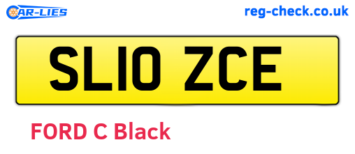 SL10ZCE are the vehicle registration plates.