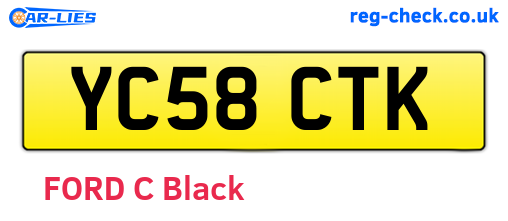 YC58CTK are the vehicle registration plates.