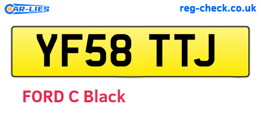 YF58TTJ are the vehicle registration plates.