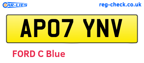 AP07YNV are the vehicle registration plates.