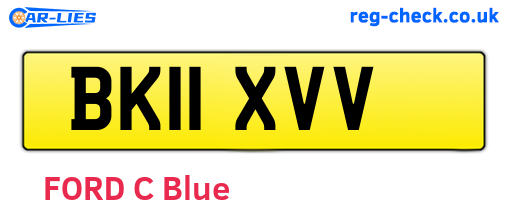 BK11XVV are the vehicle registration plates.