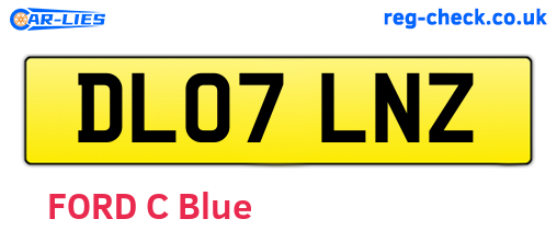 DL07LNZ are the vehicle registration plates.