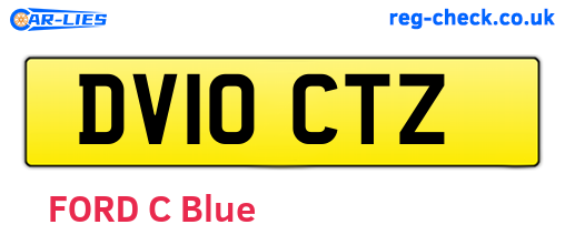 DV10CTZ are the vehicle registration plates.