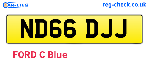 ND66DJJ are the vehicle registration plates.