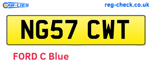 NG57CWT are the vehicle registration plates.