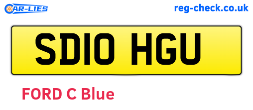 SD10HGU are the vehicle registration plates.