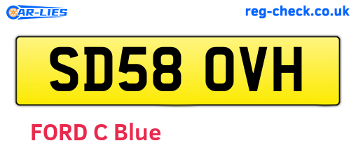 SD58OVH are the vehicle registration plates.