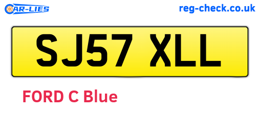 SJ57XLL are the vehicle registration plates.
