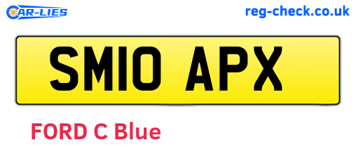 SM10APX are the vehicle registration plates.