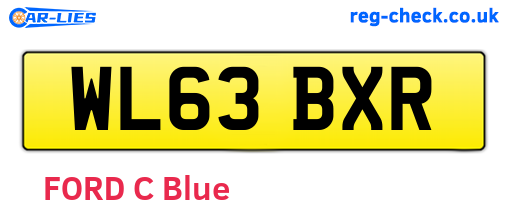 WL63BXR are the vehicle registration plates.