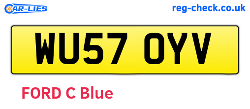 WU57OYV are the vehicle registration plates.
