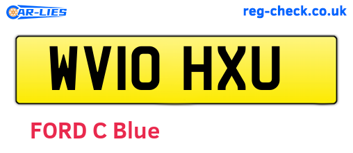 WV10HXU are the vehicle registration plates.