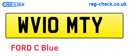 WV10MTY are the vehicle registration plates.