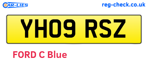 YH09RSZ are the vehicle registration plates.