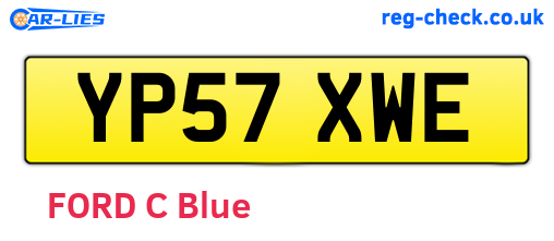 YP57XWE are the vehicle registration plates.