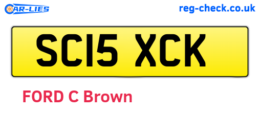 SC15XCK are the vehicle registration plates.