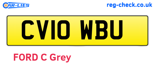 CV10WBU are the vehicle registration plates.