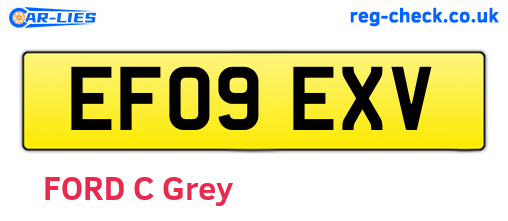 EF09EXV are the vehicle registration plates.