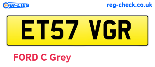 ET57VGR are the vehicle registration plates.