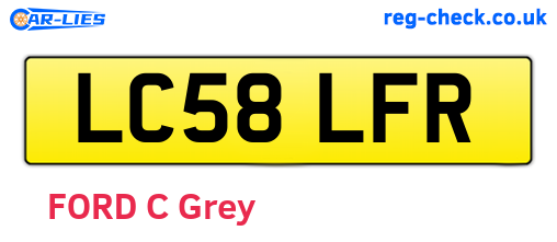 LC58LFR are the vehicle registration plates.