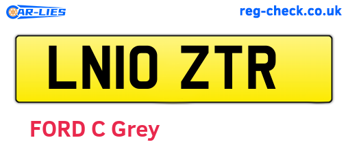 LN10ZTR are the vehicle registration plates.