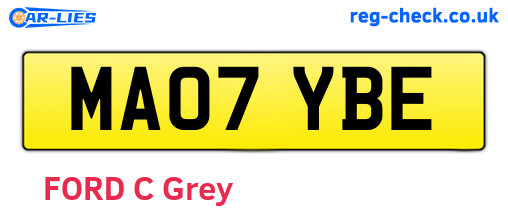 MA07YBE are the vehicle registration plates.