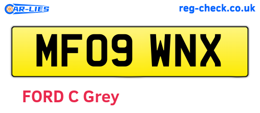 MF09WNX are the vehicle registration plates.