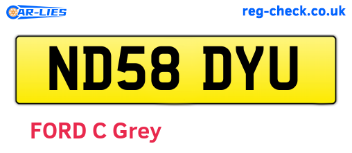 ND58DYU are the vehicle registration plates.
