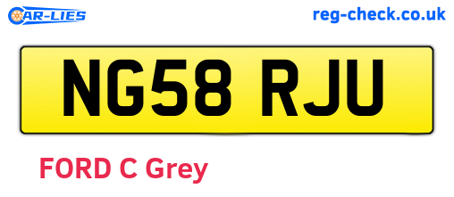 NG58RJU are the vehicle registration plates.