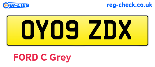OY09ZDX are the vehicle registration plates.