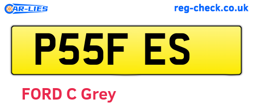 P55FES are the vehicle registration plates.