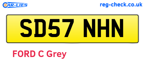 SD57NHN are the vehicle registration plates.